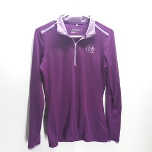 Nike Golf Womens S Tour Performance Dri Fit 1/4 Zip Long Sleeve Active Purple